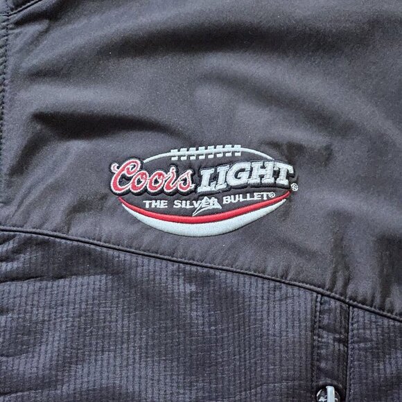 Ironhead Coors Light Silver Bullet Jacket Mens XL Black Fleece Lined Pockes VTG - Picture 12 of 16